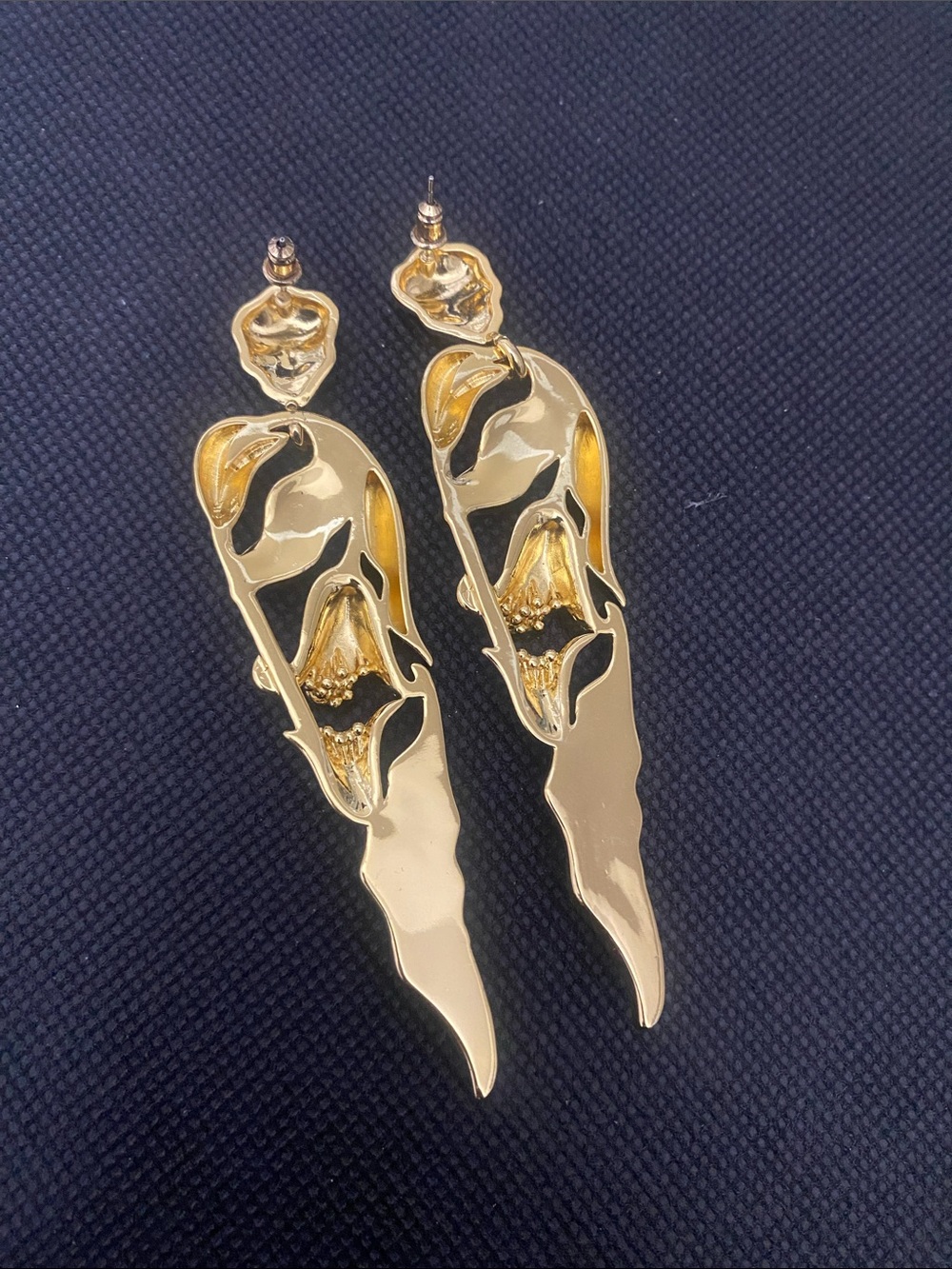Sohi Gold Plated Drop Earrings View 3